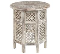 Side Table SANTRA Mango Wood Light Brown