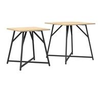 vidaXL Side Table Set 2 pcs Old Wood and Black