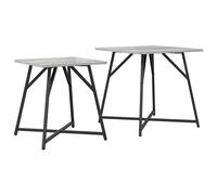 vidaXL Side Table Set 2 pcs Old Wood and Black