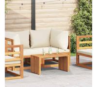 Side Table Set 3pc Brown Solid Teak Wood Matte 33x44.5x51cm Outdoor Durable Nest