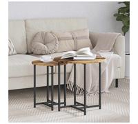 vidaXL Side Table Set 2 pcs Old Wood and Black