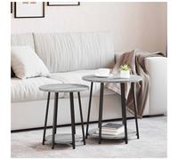 Side Table Set with Shelf 2 pcs End Living Room Furniture Indoor Accent vidaXL