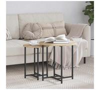 Side Table Set 2 pcs Sonoma Oak and Black
