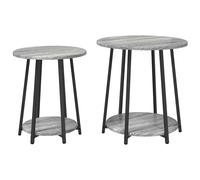 Side Table Set with Shelf 2 pcs End Living Room Furniture Indoor Accent vidaXL