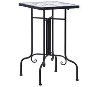 Vidaxl Mosaic Side Table Blue And White Ceramic