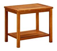 Side Table Solid Acacia Wood Natural Rustic Oil Finish 50x35x45cm Indoor Compact