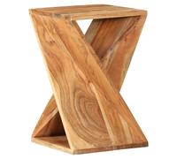 Side Table Solid Reclaimed Wood Mixed Colour Finish 35x35x55 cm Twisted Accent