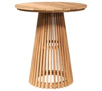 Side Table Solid Teak Wood Outdoor Garden Terrace Furniture Round Patio vidaXL