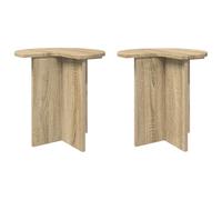 Side table Sonoma oak engineered wood round Ø39 x 38 cm compact modern sturdy60