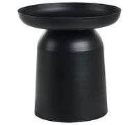 Beliani Side Table TORRENS Metal Black, Black
