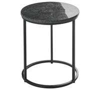 Beliani Side Table TYRELL Marble Dark Green, Green