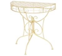 Side Table Vintage Style Half Round Metal Home Furniture Silver/Gold vidaXL