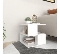 Side Table White 40x40x40 cm Engineered Wood Compact Modern Cube End Table unit