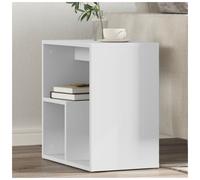Side Table White 50x30x50 cm Engineered Wood Modern End Table with Storage 2pc