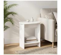 Side Table White 50x39.5x55cm Engineered Wood Minimalist Modern Bedside Compact