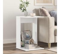 Side Table White Engineered Wood 40 x 38 x 62.5 cm Rectangular Modern End Table