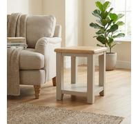 Side Table Windermere Square Oak Top Grey/Natural