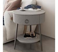 Side Table with Drawer and Open Shelf, Metal Frame, Accent Table for Living Room/Bedroom, Stylish and Functional, Dark Grey