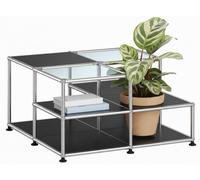 Side table with plant element USM Haller Graphite Black - USM LOOK BOOK 2_30