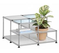 Side table with plant element USM Haller Pure White - USM LOOK BOOK 2_24