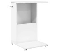 vidaXL Side Table with Wheel White 40 x 35 x 60 cm Engineered Wood