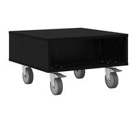 Side Table with Wheels Engineered Wood Modern Wheeled Nightstand Indoor vidaXL