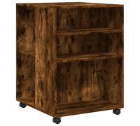 Side Table with Wheels Hall Tea End Table Sofa Table Engineered Wood vidaXL