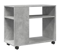 (concrete grey) vidaXL Side Table with Wheels Hall Tea End Table Sofa Table Engineered Wood