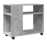 (concrete grey) vidaXL Side Table with Wheels Hall Tea End Table Sofa Table Engineered Wood