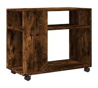 Side Table with Wheels Hall Tea End Table Sofa Table Engineered Wood vidaXL