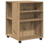 Side Table with Wheels Hall Tea End Table Sofa Table Engineered Wood vidaXL