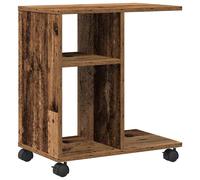 Side Table with Wheels Hallway End Table Coffee Table Engineered Wood vidaXL
