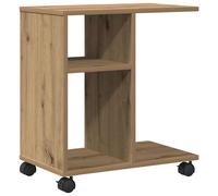 Side Table with Wheels Hallway End Table Coffee Table Engineered Wood vidaXL