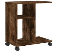 Side Table with Wheels Hallway End Table Coffee Table Engineered Wood vidaXL
