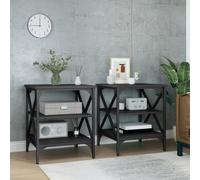vidaXL Side Tables 2 pcs Black 40x42x50 cm Engineered Wood