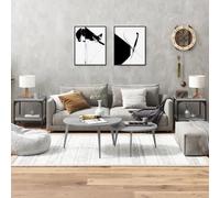 vidaXL Side Tables 2 pcs Grey Sonoma 40x40x40 cm Engineered Wood