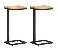 Side Tables Accent End Table Hallway Table Solid Acacia Wood 2 pcs vidaXL