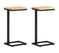 Side Tables Accent End Table Hallway Table Solid Acacia Wood 2 pcs vidaXL