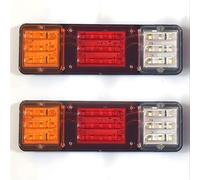 Side Tail Light Rear Lamp For 2X Trailer Truck Tail Lights 12V 24V Turn Signal Reverse Brake LED Lamp Boat Vehicles Lorry Rear Light Bus Campers Tractor Car(24V)