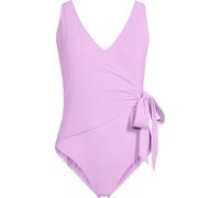 Side Tie Wrap Swimsuit, High Leg lands end Lilac 26