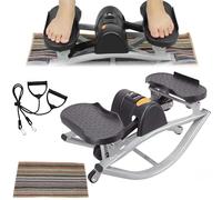 Side-to-Side Rocking Stepper Exercise Machine - Compact Lateral Rock Stepper for Home Workouts | Quiet Step Machine with LCD Monitor, Resistance Bands & Anti-Slip Mat | Low-Impact Glute & Leg Trainer