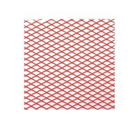 Side Vent Decor Sticker 100x33cm Aluminium Racing Car Bumper Grille Grill Mesh Net Vent Universal Protector Home Garden Car Side Fender Shark Gills(Red Diamond 6x12mm)