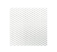 Side Vent Decor Sticker 120cm X 40cm Aluminium Racing Car Truck Bumper Grille Grill Mesh Net Vent Black Silver Universal Car Side Fender Shark Gills(Sil Diamond 4x8mm)