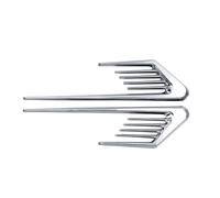 Side Vent Decor Sticker Car Fender Side Tail Mark Car Stickers Metal Simulation Shark Gills Fake Air Vents Bonnet Car Fender Side Vents(2PC Silver)