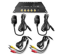 Side View Cameras Set Backup Cameras Kit with Mini 4 Channel Video Surveillance Quad Video Selector for Truck Car Van Camper with Night Vision and Wide View Angle, Side Mirror Mount, IP68 Waterproof