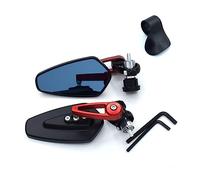 Side view mirror For MT-07 For MT-09 MT07 MT09 For R1 R6 R15 R25 For FZ6 FZ6R XJ6 Universal 7/8" 22mm Motorcycle Handlebar Aluminum Rear View Mirrors(Red)