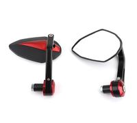 Side View Mirrors 7/8" 22 Mm Motorcycle Handle Bar End Mirrors Motorcycle Universal Replacement Parts(Red)