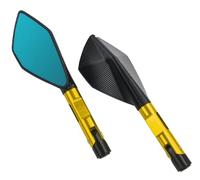 Side View Mirrors Motorcycle Rearview Side Mirror 8MM 10MM Motorbike Universal Mirrors Reversing Auxiliary Accessories(Gold)