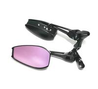 Side View Mirrors Universal Motorcycle Rearview Accessories Motorbike Side Mirrors Motorcycle Replacement Modified Accessories(Black purple glass)