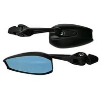 Side View Mirrors Universal Motorcycle Rearview Accessories Motorbike Side Mirrors Motorcycle Replacement Modified Accessories(Black blue glass)